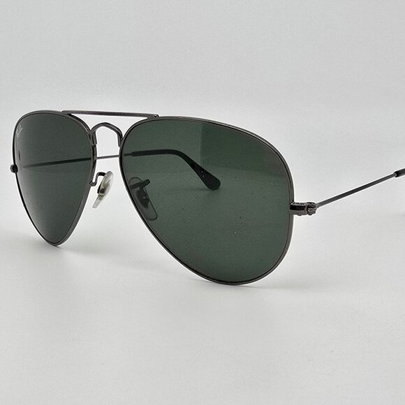 Ray-Ban RB3025 W0879 Aviator Classic Gunmetal Frame G-15 Green Lens Sunglasses - Picture 1 of 15